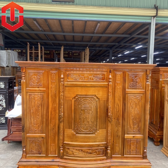 TỦ THỜ TRÀM 6 CHÂN 1M75