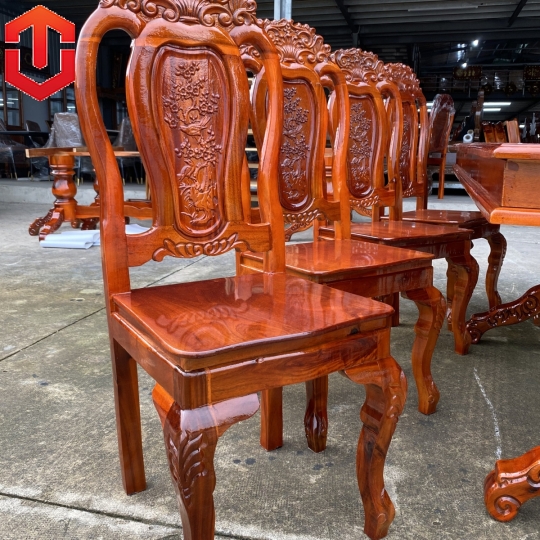 BÀN ĂN TRÀM MẶT VUÔNG 8 GHẾ - Ảnh 5
