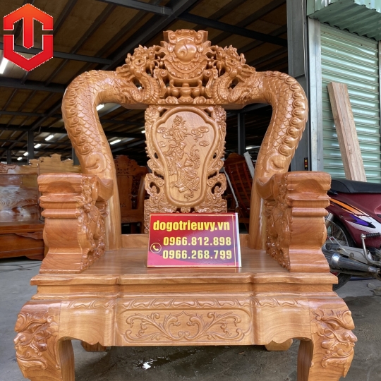 SALON RỒNG BÁT TIÊN GÕ C14 6 MÓN - Ảnh 2