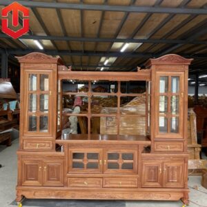 KỆ TIVI DÀN CHÈ XOAN ĐÀO 2M2