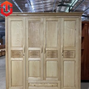 TỦ ÁO SỒI 4 CÁNH 2M MÀU TỰ NHIÊN