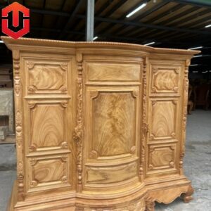 TỦ THỜ BỤNG PHỆ GÕ ĐỎ 1M8 MẶT TRƠN