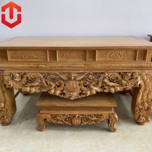 SẬP THỜ MAI ĐIỂU GÕ ĐỎ CHÂN 24