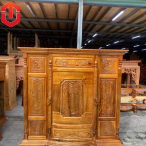 TỦ THỜ TRÀM 6 CHÂN 1M47