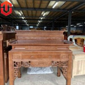 BÀN CÚNG 2 TẦNG SỒI MÀU ÓC CHÓ 1M27