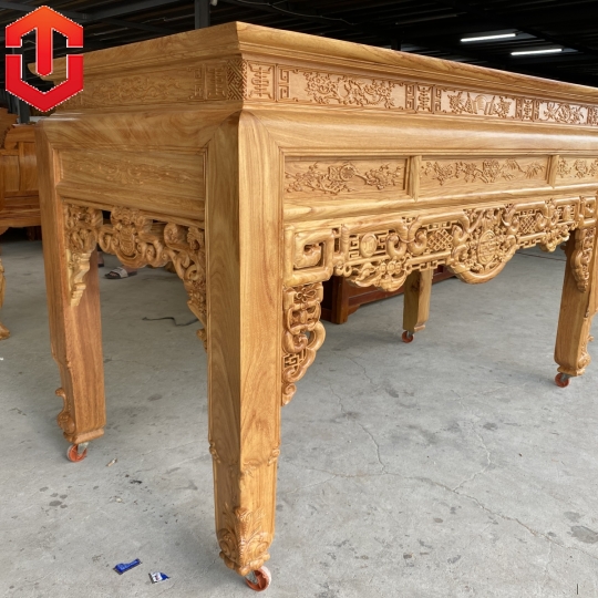 BÀN CÚNG GÕ ĐỎ 1M75 LỌNG NHƯ Ý - Ảnh 3