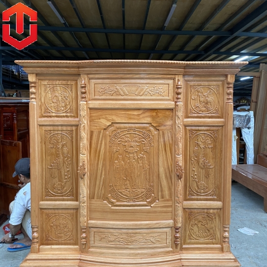 TỦ THỜ CĂM FA 1M47 CHẠM MẶT - Ảnh 2