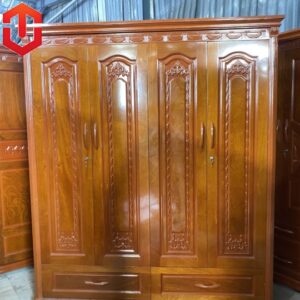 TỦ ÁO PHỦ XOAN ĐÀO 2M - 4 CÁNH