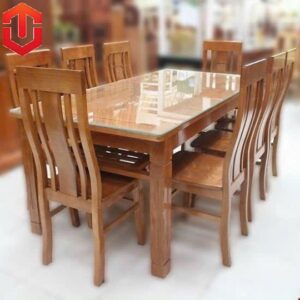 BÀN ĂN SỒI 2 TẦNG 8 GHẾ MÀU CÁNH GIÁN