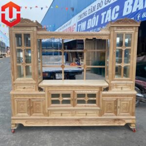 KỆ TIVI SỒI DÀN KHUNG TRẮNG & MÀU 2M4