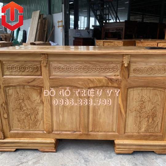 BÀN LÀM VIỆC GÕ ĐỎ 1M6 CAO CẤP - Ảnh 3
