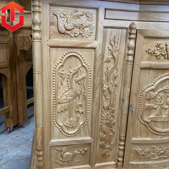 TỦ THỜ CHẠM TAM ĐA 1M97 CAO CẤP - Ảnh 3