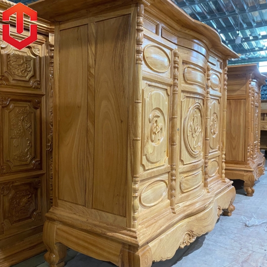 TỦ THỜ GÕ ĐỎ 1M53 CHẠM CHỮ - Ảnh 4