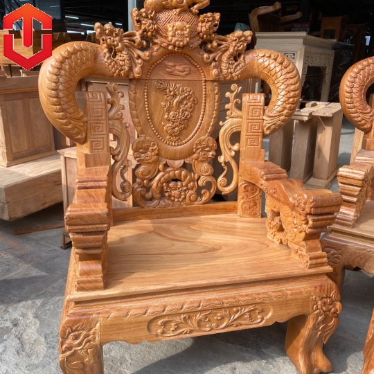 SALON RỒNG KHUỲNH GÕ ĐỎ C12 - CAO CẤP - Ảnh 5