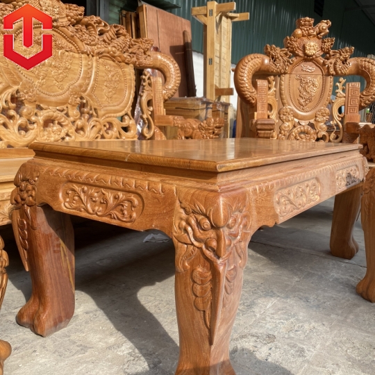 SALON RỒNG KHUỲNH GÕ ĐỎ C12 - CAO CẤP - Ảnh 10