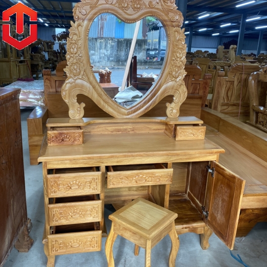 BÀN PHẤN MẪU TIM GÕ ĐỎ 1M1 - Ảnh 10