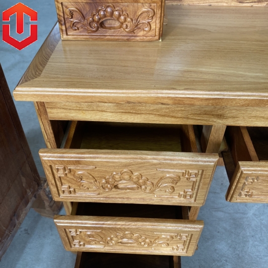 BÀN PHẤN MẪU TIM GÕ ĐỎ 1M1 - Ảnh 3