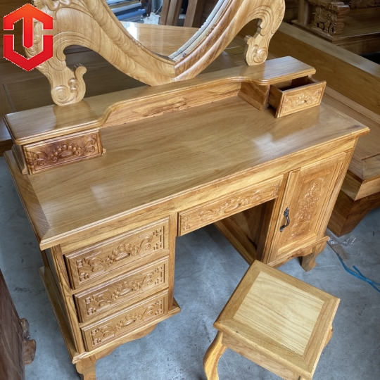BÀN PHẤN MẪU TIM GÕ ĐỎ 1M1 - Ảnh 6