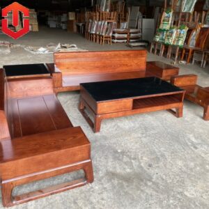 SOFA 2 VĂNG CHÂN CHOÃI SỒI MÀU ÓC CHÓ - VẾ TRÁI