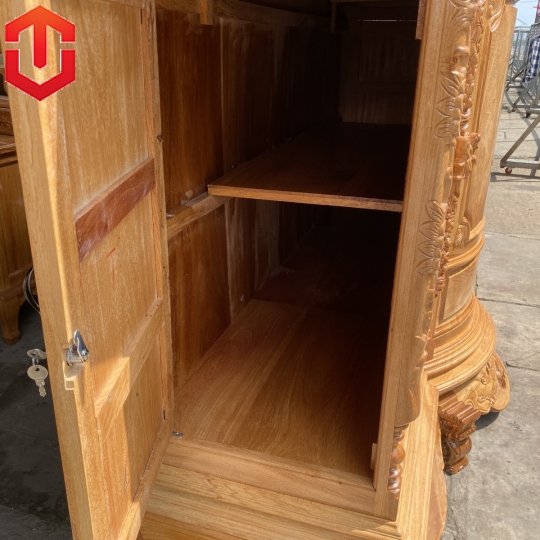 TỦ THỜ BỤNG PHỆ TRƠN GÕ ĐỎ 1M97 - TỦ THỜ GÕ ĐỎ CAO CẤP - Ảnh 6