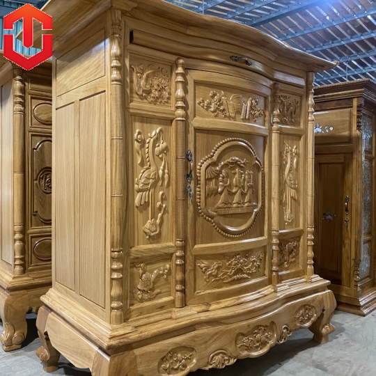 TỦ THỜ GÕ ĐỎ TAM ĐA 1M27 - Ảnh 10