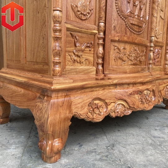 TỦ THỜ HƯƠNG ĐÁ CHẠM TAM ĐA 1M27 - Ảnh 5