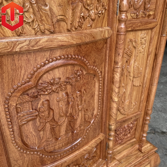 TỦ THỜ HƯƠNG ĐÁ CHẠM TAM ĐA 1M27 - Ảnh 4