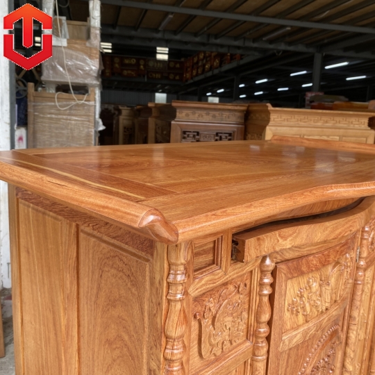 TỦ THỜ HƯƠNG ĐÁ CHẠM TAM ĐA 1M27 - Ảnh 12