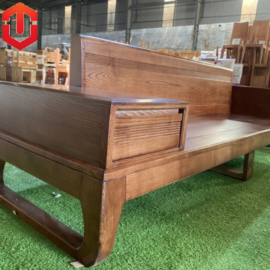 SOFA 1 VĂNG GỖ SỒI LAU MÀU ÓC CHÓ - VẾ PHẢI - Ảnh 14