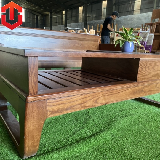 SOFA 1 VĂNG GỖ SỒI LAU MÀU ÓC CHÓ - VẾ PHẢI - Ảnh 12