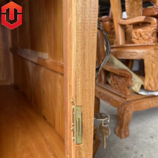 TỦ THỜ BỤNG PHỆ GÕ ĐỎ MẶT CHẠM TAM ĐA 1M6 - Ảnh 17