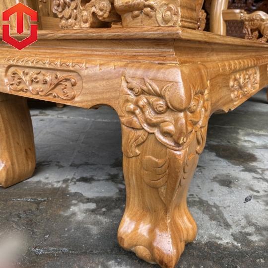 SALON NGHÊ 3 KHOANG GÕ ĐỎ C12 6 MÓN - Ảnh 11