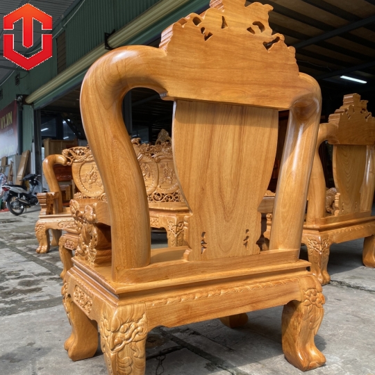SALON NGHÊ 3 KHOANG GÕ ĐỎ C12 6 MÓN - Ảnh 8