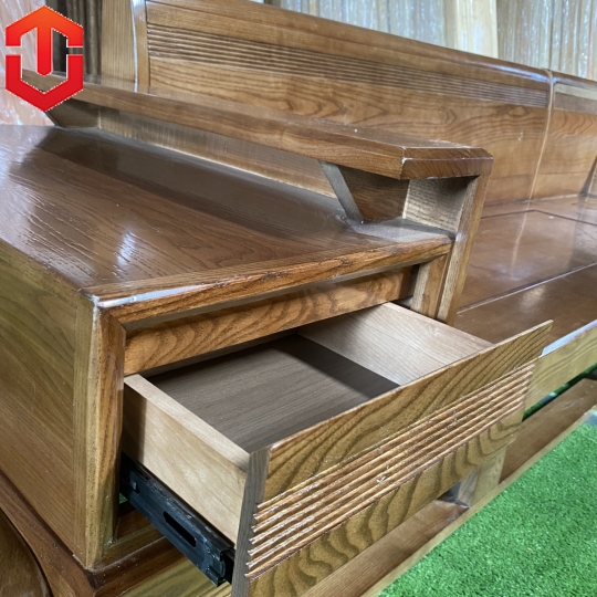 SOFA GÓC ĐÙI GÀ SỒI LAU MÀU ÓC CHÓ - VẾ PHẢI - Ảnh 10
