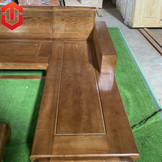 SOFA GÓC ĐÙI GÀ SỒI LAU MÀU ÓC CHÓ - VẾ PHẢI - Ảnh 4