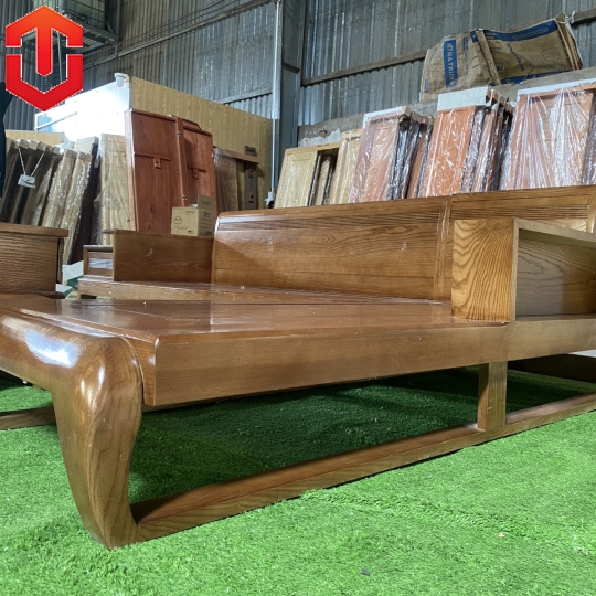 SOFA GÓC ĐÙI GÀ SỒI LAU MÀU ÓC CHÓ - VẾ PHẢI - Ảnh 8
