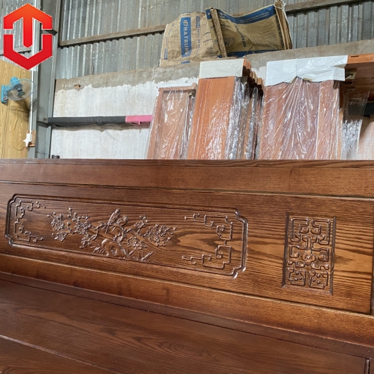 SOFA GÓC NHỎ 2Mx1M8 SỒI TỰA ĐỤC CẢNH LAU MÀU ÓC CHÓ - Ảnh 14