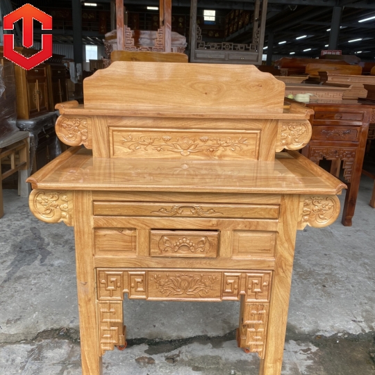 BÀN CÚNG GÕ ĐỎ 2 TẦNG 1M07 - Ảnh 2