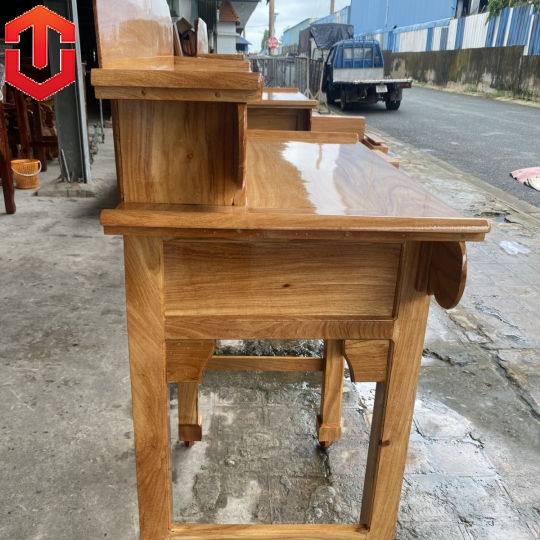 BÀN CÚNG GÕ ĐỎ 2 TẦNG 1M07 - Ảnh 3