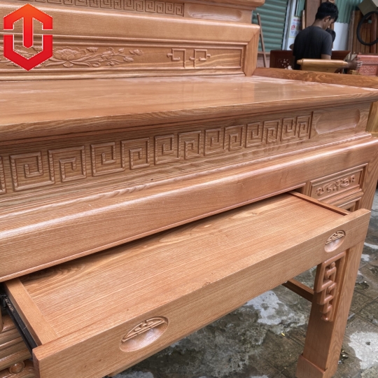 BÀN CÚNG SỒI 2 TẦNG 1M53 LAU MÀU HƯƠNG VÀNG - Ảnh 10