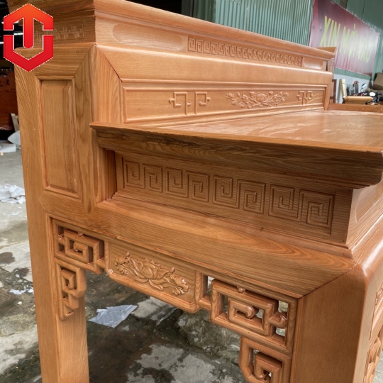 BÀN CÚNG SỒI 2 TẦNG 1M53 LAU MÀU HƯƠNG VÀNG - Ảnh 2