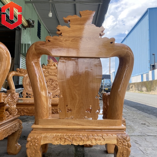 SALON NGHÊ 5 ĐẦU GÕ ĐỎ CỘT 12 6 MÓN - Ảnh 5