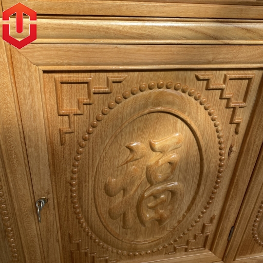 TỦ THỜ GÕ ĐỎ 1M53 CHẠM CHỮ - Ảnh 6