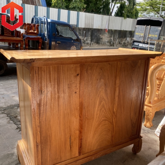TỦ THỜ GÕ ĐỎ 1M53 CHẠM CHỮ - Ảnh 7