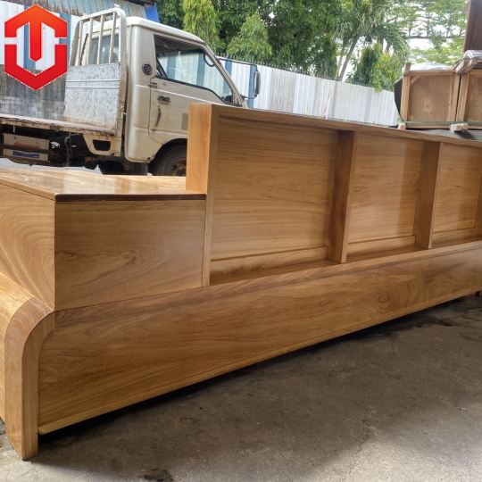 SOFA GÓC CHÂN CUỐN GỖ GÕ ĐỎ - Ảnh 10