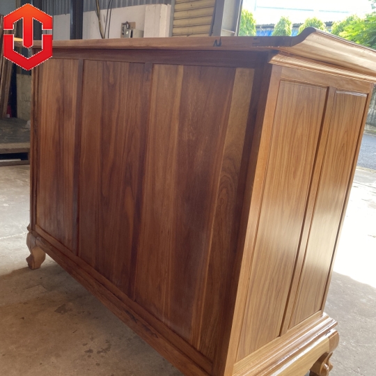 TỦ THỜ GÕ ĐỎ 1M75 CHẠM CHỮ - Ảnh 12