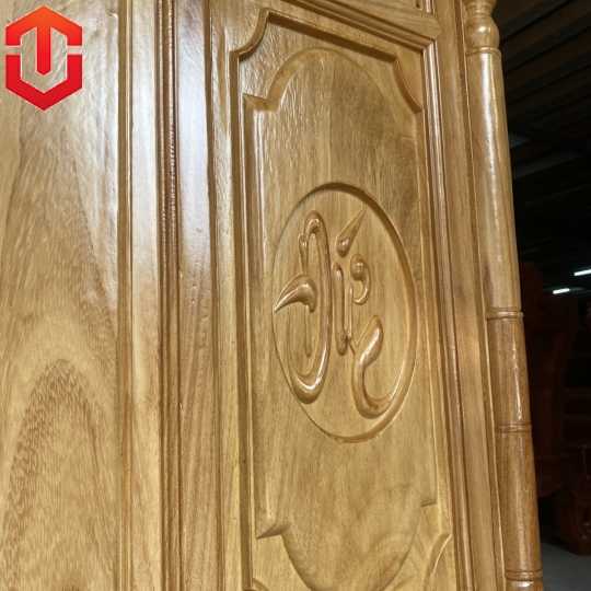 TỦ THỜ GÕ ĐỎ 1M75 CHẠM CHỮ - Ảnh 5