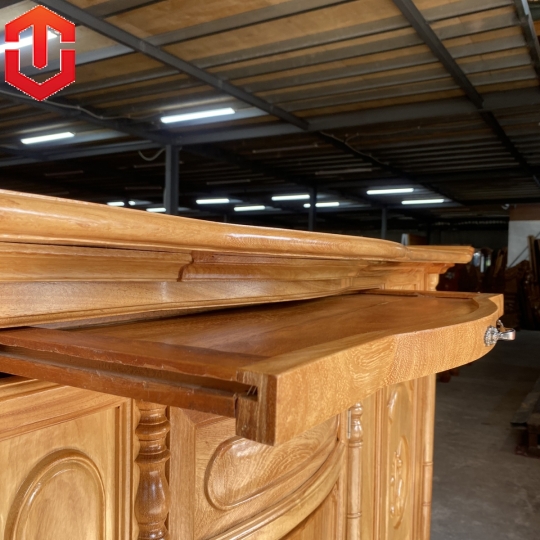 TỦ THỜ GÕ ĐỎ 1M75 CHẠM CHỮ - Ảnh 14