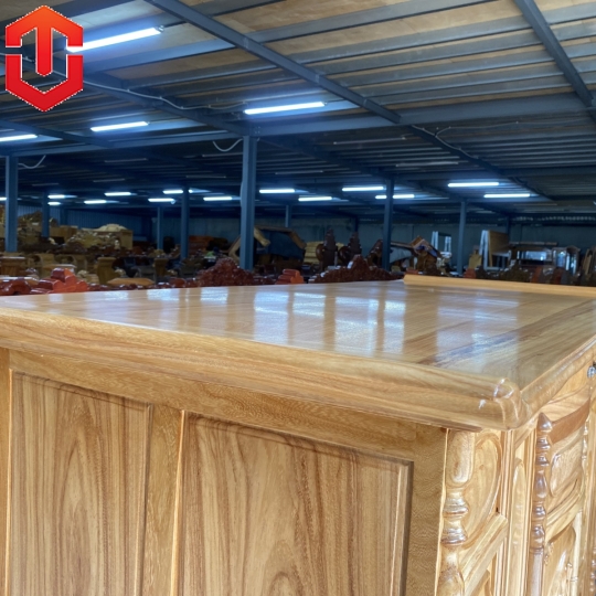 TỦ THỜ GÕ ĐỎ 1M75 CHẠM CHỮ - Ảnh 3