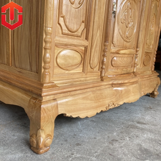 TỦ THỜ GÕ ĐỎ 1M75 CHẠM CHỮ - Ảnh 4
